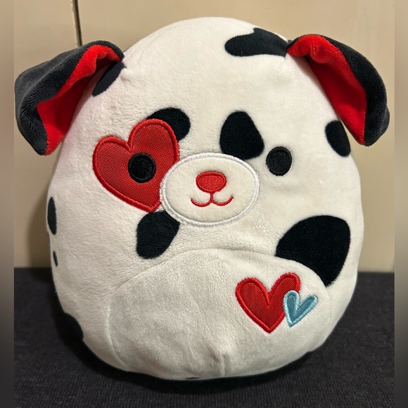 Squishmallows 8" Dustin The Dalmatian Dog Heart Eyes Valentines - Picture 1 of 8